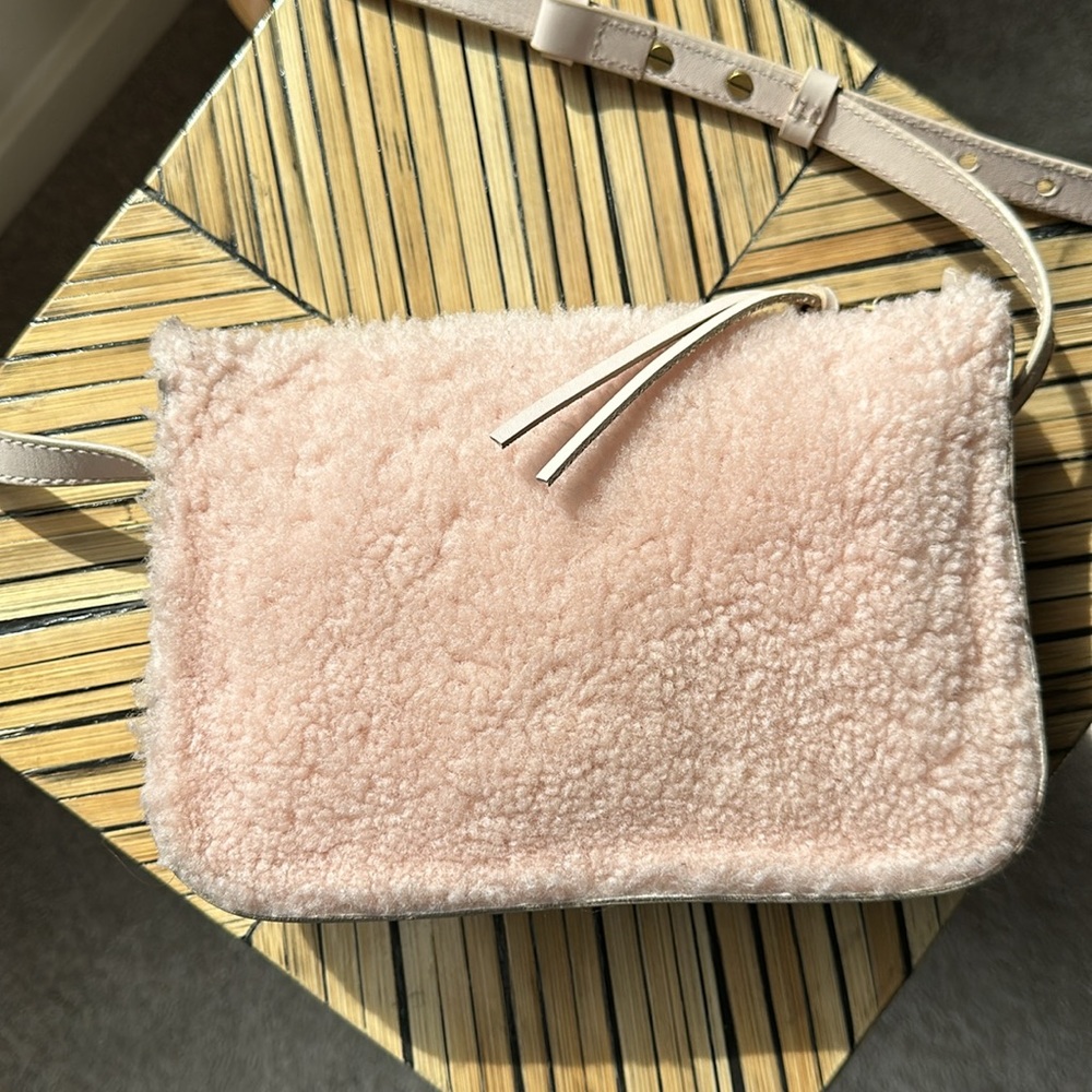 NEW Madewell Light Pink Shearling Bag